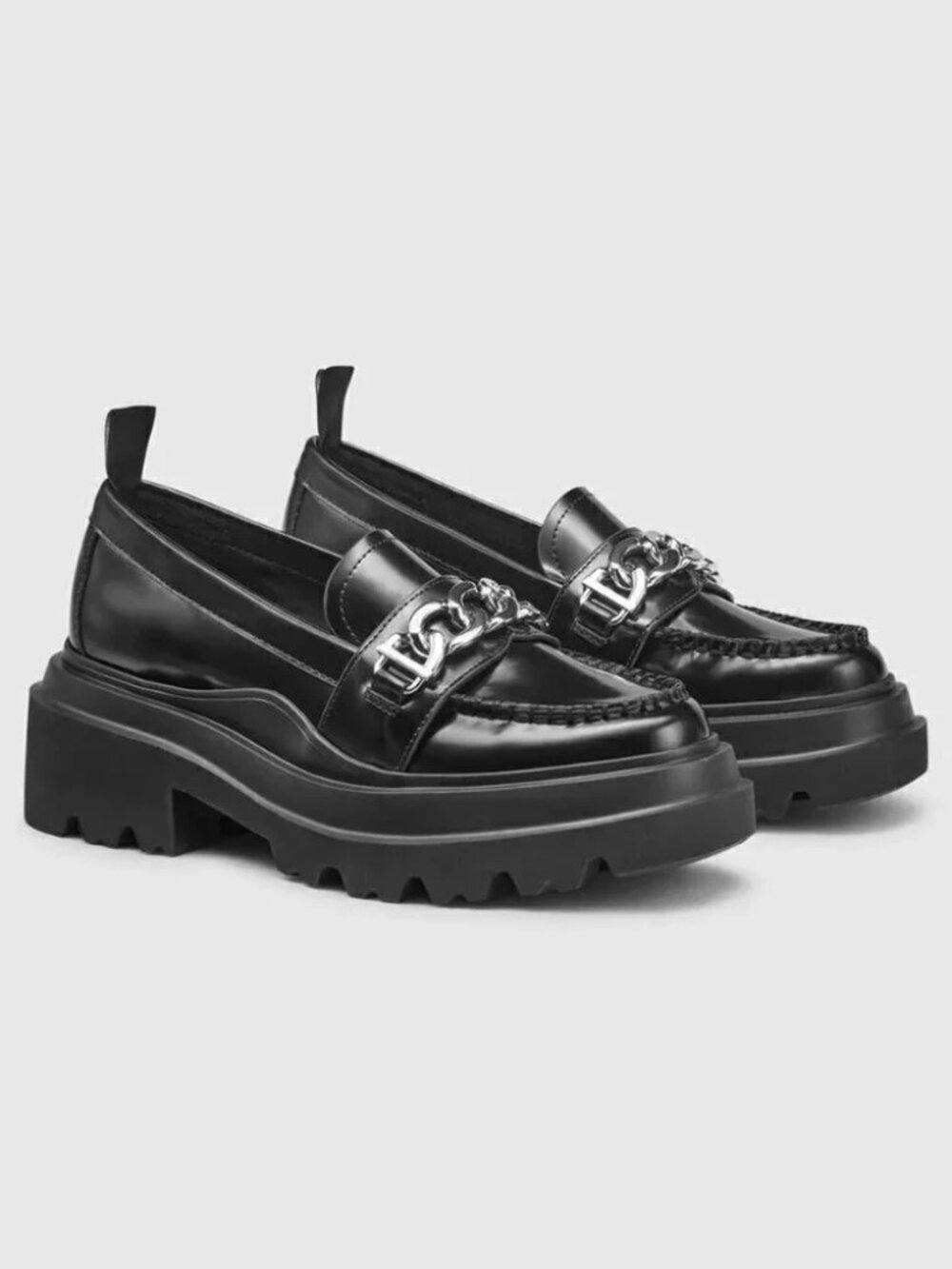 G.H. BASS Women's Platform Lug Chain Loafers Shoes Size 7